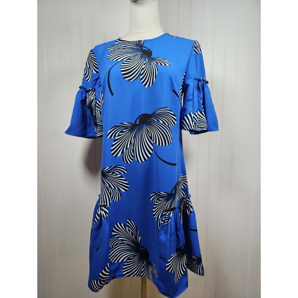 Ann Taylor Bold‎ Floral Print Bell Cut Tunic Dress Women's Size 2